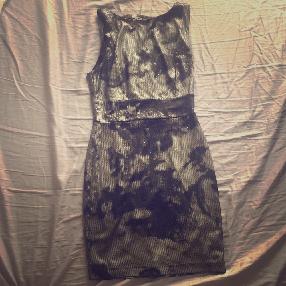 Sparkly black/grey camo cocktail dress